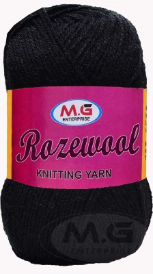 KNIT KING Represents Rosemary Black 200 gms Wool Ball Hand knitting wool-BE Art-FHA