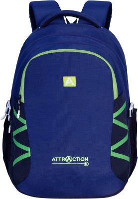 Attraction Large 40 L Spacy unisex Laptop backpack with rain cover(1 YEAR WARRANTY) 40 L Laptop Backpack(Blue)