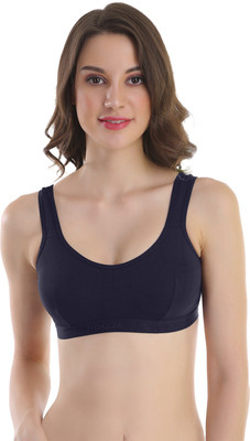 POOJA RAGENEE Women Sports Non Padded Bra(Dark Blue)