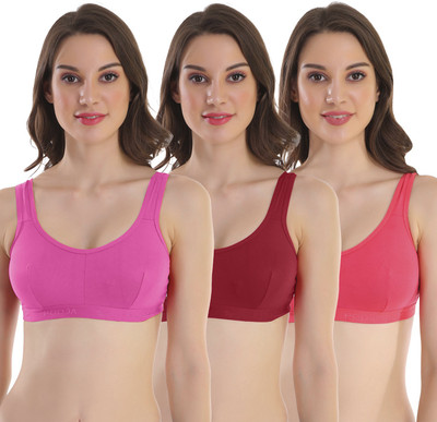 POOJA RAGENEE Women Sports Non Padded Bra(Multicolor)