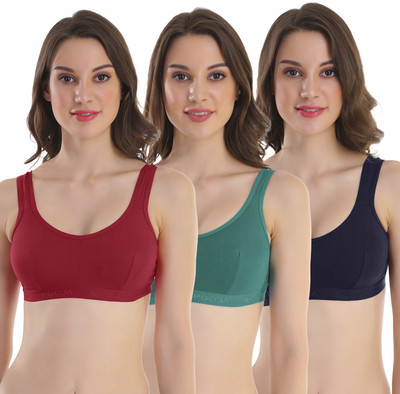 POOJA RAGENEE Women Sports Non Padded Bra(Multicolor)