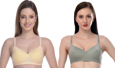 ESOROUCHA Women Full Coverage Lightly Padded Bra(Blue)