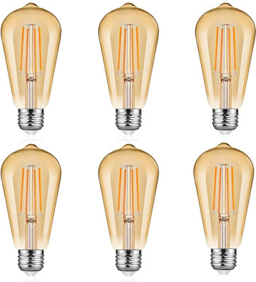Energia 4 W Basic Arbitrary E27 LED Bulb(Yellow, Pack of 6)