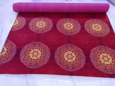 R CARPETS Red Jute Carpet(5 ft,  X 7 ft, Rectangle)