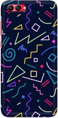 NDCOM Back Cover for Honor V10 Geometric Pattern Printed(Multicolor, Hard Case, Pack of: 1)