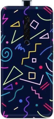 NDCOM Back Cover for OPPO Reno2 z Geometric Pattern Printed(Multicolor, Hard Case, Pack of: 1)