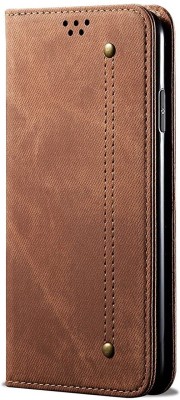 TELETEL Flip Cover for OPPO F9 Pro(Brown, Dual Protection, Pack of: 1)