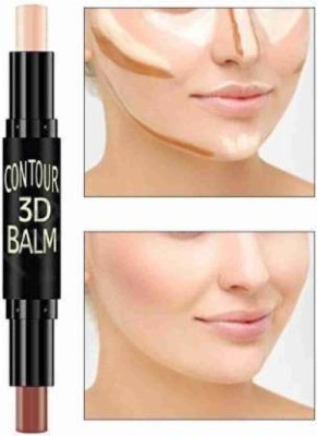 KAATO 3D BALM CONTOUR CONCEALER HIGHLIGHTER STICK Highlighter (BEIGE, NUTTY) Concealer(BLACK, 8 g)