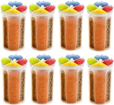 ELIGHTWAY MART Plastic Grocery Container  - 2500 ml(Pack of 8, Multicolor)