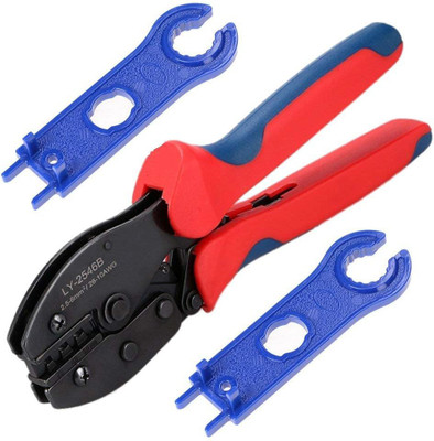 Kenbrook Solar MC4 Crimping Tool with MC4 Wrench Spanner (1 + 1 Pair Wrench) For 2.5/4/6 sq.mm Wire Manual Crimper Kenbrook Solar MC4 Crimping Tool with MC4 Wrench Spanner (1 + 1 Pair Wrench) For 2.5/4/6 sq.mm Wire Manual Crimper