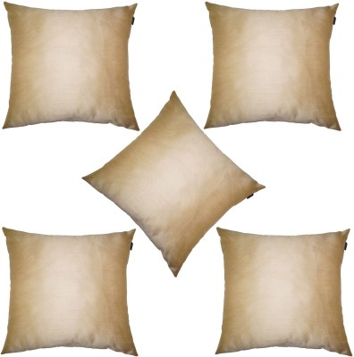 Lushomes Polyester Cushions Cover(Pack of 5, 30 cm, Beige)