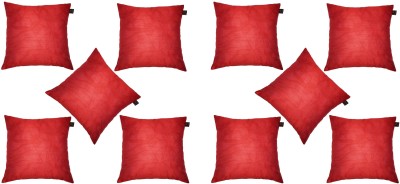 Lushomes Solid Cushions Cover(Pack of 10, 40 cm*40 cm, Red)