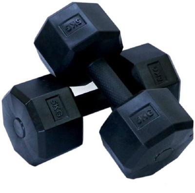 ASUFITNESS Hexa Dumbbells Rubber Coated Hex Dumbbell Set Home Gym Exercise weight Fixed Weight Dumbbell(10 kg)