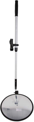 Robustt Under Vehicle Inspection Mirror with light weight wheel base & PU wheels Pack-1 Emergency Sign