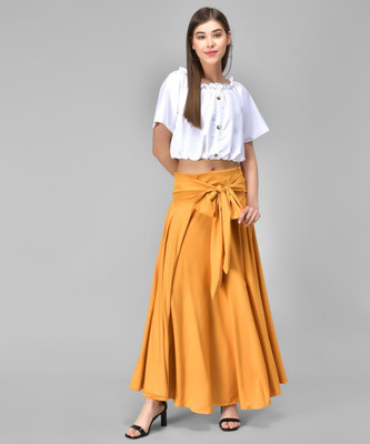 DHYEY CREATION Women Ethnic Top Skirt Set