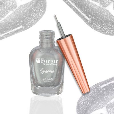 FORFOR Eye Sensational Liquid Matte Eyeliner Smudge and Water Proof 7 ml(Glitter sliver)
