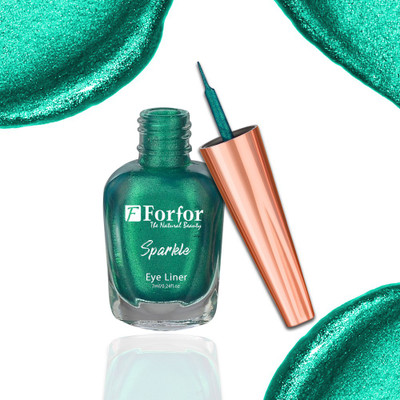 FORFOR Eye Sensational Liquid Matte Eyeliner Smudge and Water Proof 7 ml(Glitter Green)