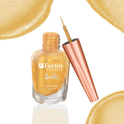 FORFOR Eye Sensational Liquid Matte Eyeliner Smudge and Water Proof 7 ml(Glitter Golden)