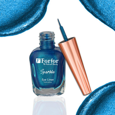 FORFOR Eye Sensational Liquid Glitter Eyeliner Smudge and Water Proof 7 ml(Blue)