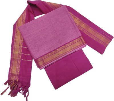 SHREE MAHAVEER HANDLOOMS Cotton Blend Self Design Salwar Suit Material