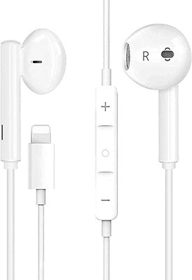 X88 Pro I Phone Lighting Wired Earphone for All iOS Model Wired(White, In the Ear)