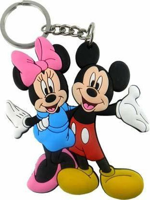 Meeko.com Rubber Mickey & Minney Premium Quality Key Chain Key Chain