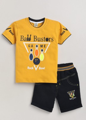 ZADMUS Baby Boys Party(Festive) T-shirt Shorts(Yellow)
