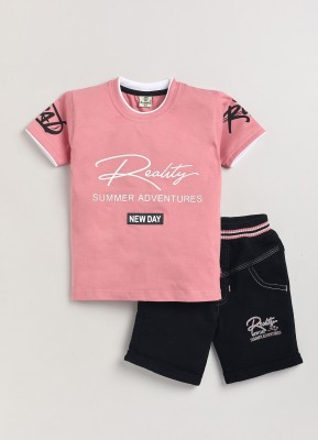 Zadmus Kids Baby Boys Party(Festive) T-shirt Shorts(Pink)