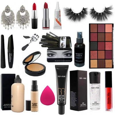 GlamRush makeup kit combo waterproof and matte finish makeup product set of 19(Pack of 19)