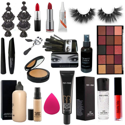 GlamRush makeup kit combo waterproof and matte finish makeup product 19 Items in the set(Pack of 19)