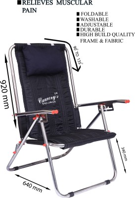 Cauvery enterprises Fabric Outdoor Chair(BLACK, Pre-assembled)