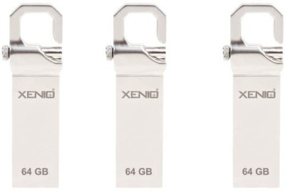 Xenio 64 gb USB Pen Drive / Flash Drive with Metal Body I Pack of 3 I - PX013 64 GB Pen Drive(White)
