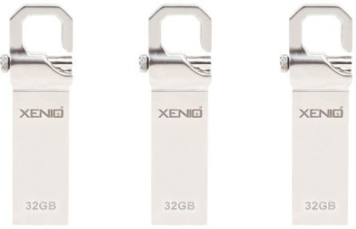 Xenio 32 gb USB Pen Drive / Flash Drive with Metal Body I Pack of 3 I - PX012 32 GB Pen Drive(White)