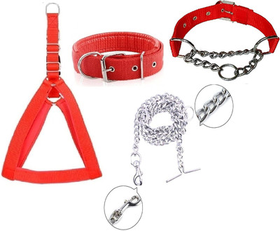 DCM PET MART Dog & Cat Harness & Leash(Medium, Multicolored)