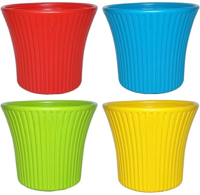 SNSHOPEE Plant Container Set(Pack of 4, Plastic)