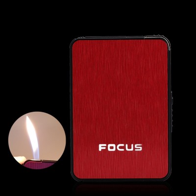 FITUP NEW Cigarette Case with Refillable Lighter Cigarette Box 2 in 1 Electronic Pocket Lighter(Red)