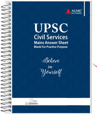 Acme Authors® 400 Pages Notebook For UPSC Mains Answer Writing | Premium Limited Collection For Future IAS(Paperback, P.V.THORAT)