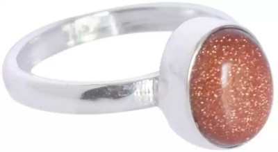 Chopra Gems Certified Natural Sunstone Sunsitara Ring Panchdhatu Ring for Men and Women Brass Ring