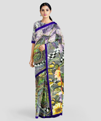 Pbs Prints Digital Print Bollywood Georgette Saree(Purple)