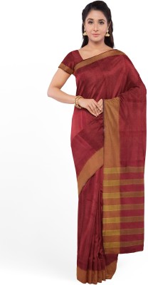 Saadhvi Woven Daily Wear Cotton Silk Saree(Maroon)