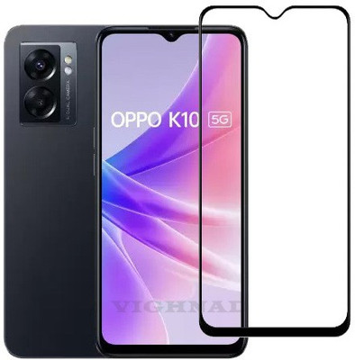 VIGHNAD Edge To Edge Tempered Glass for Oppo K10, Oppo K10 5G(Pack of 1)