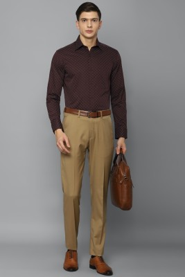 LOUIS PHILIPPE Men Printed Formal Brown Shirt