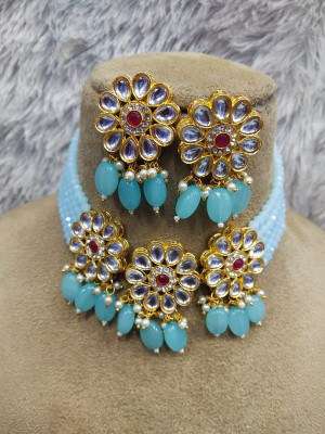 GEODE DELIGHT Copper Gold-plated Multicolor Jewellery Set(Pack of 3)