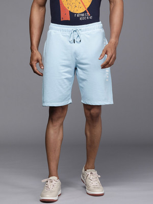 WROGN Solid Men Blue Regular Shorts