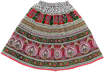 SHREE GOVIND TEXTILES Printed Girls Flared Multicolor Skirt