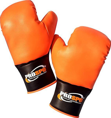 PROSPO Laceless Glove for Kids,Youth 8oz Boxing Gloves(Orange-Black)