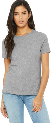 Smart Colors Solid Women Round Neck Grey T-Shirt