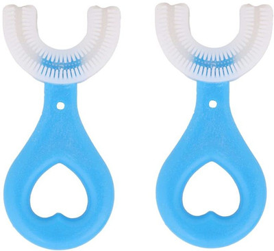 Misaki U Shaped Toothbrush for Kids All Round Toothbrush Rotates 360 degree Ultra Soft Toothbrush(Pack of 2)