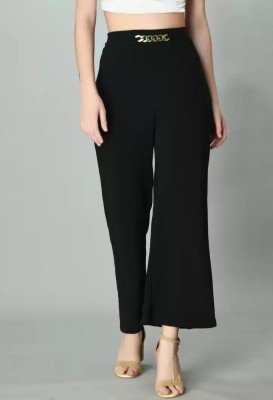 Moshe Flared Women Black Trousers