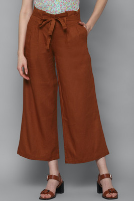 Allen Solly Regular Fit Women Maroon Trousers